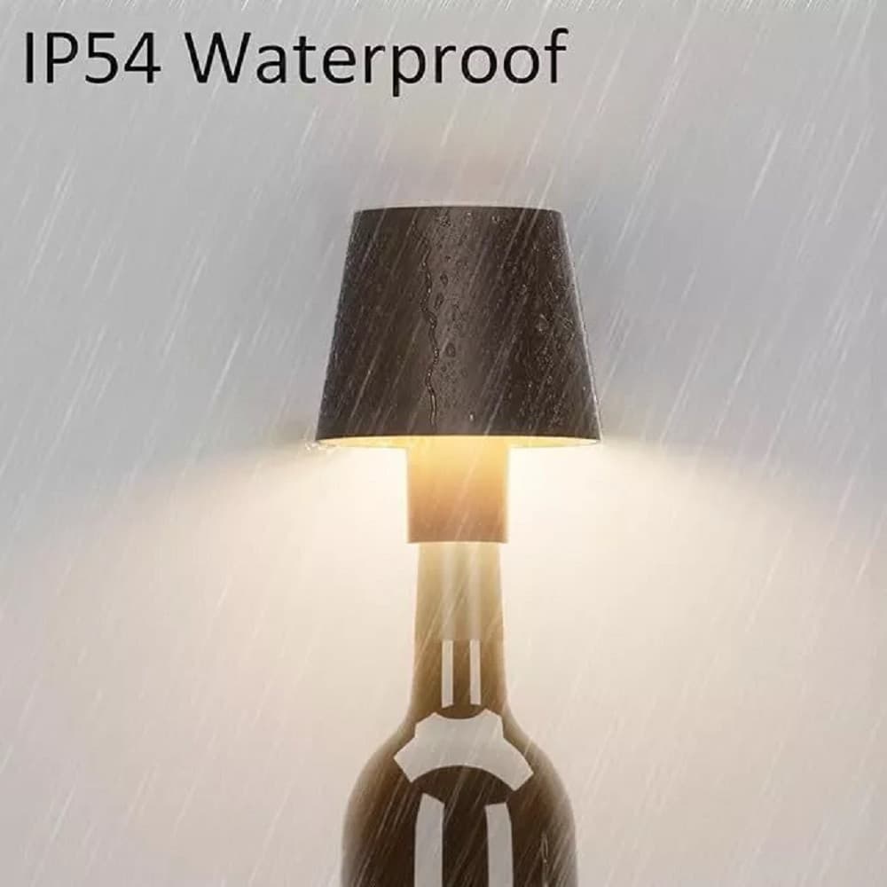 LAMPADA LED PER BOTTIGLIA TAPPO TAVOLO TOUCH DIMMERABILE 3 TONALITÀ RICARICABILE - 9