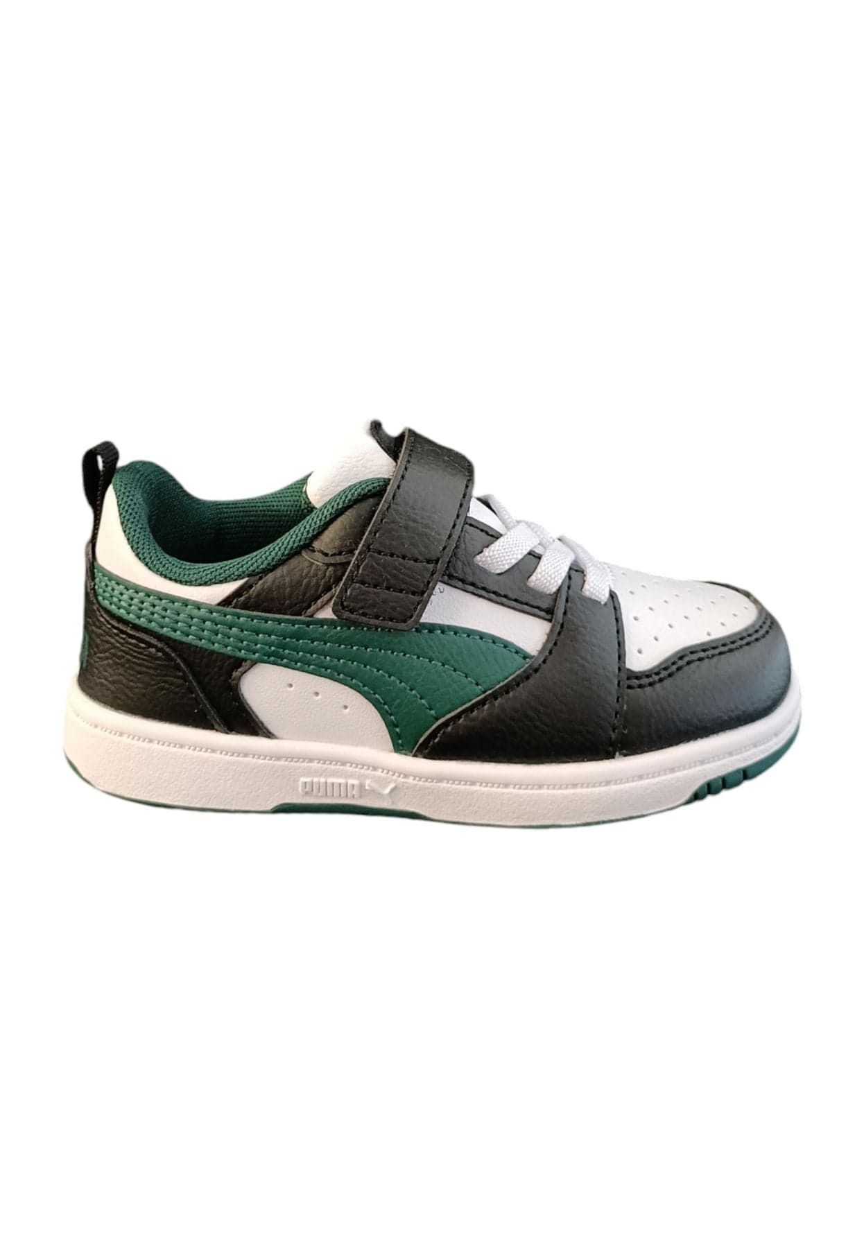 Scarpe sneakers Unisex bambini PUMA REBOUND  bianco-nero-blue laccio elastico e velcro in Ballerine Scarpetteria Gica - Trani, commercioVirtuoso.it
