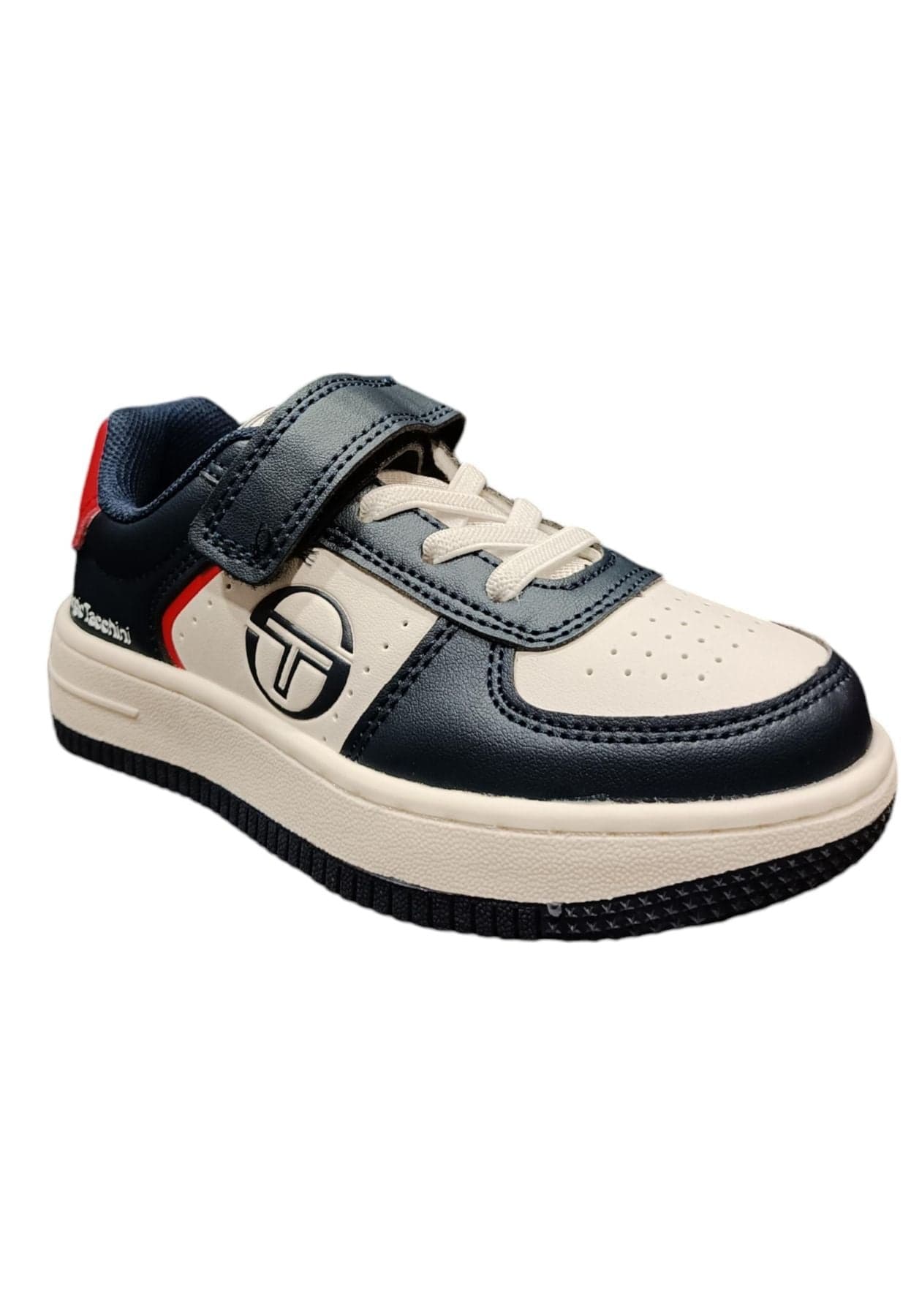 Scarpe snekears Unisex bambino Sergio Tacchini ROMA  bianco-blue-rosso laccio elastico e velcro in Ballerine Scarpetteria Gica - Trani, commercioVirtuoso.it
