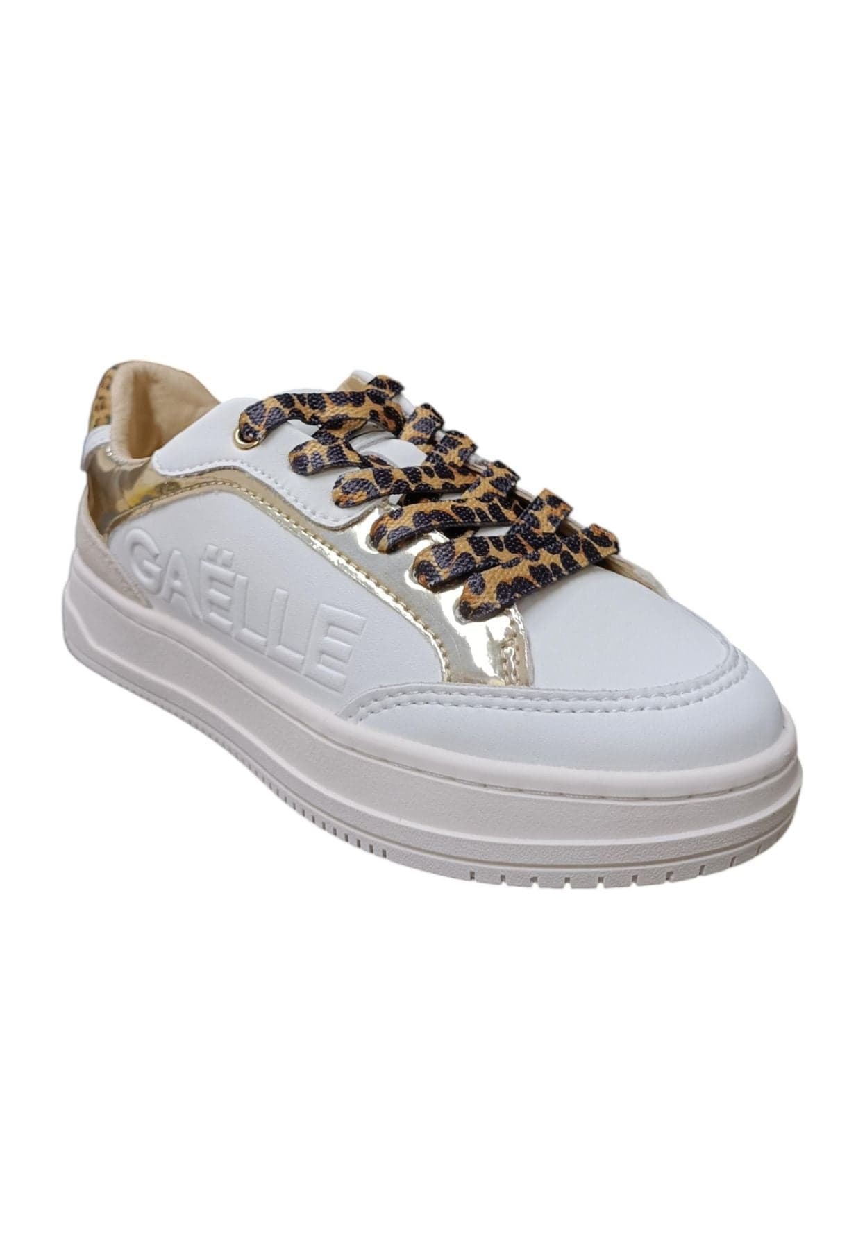 Scarpe sneakers Bambine e ragazze gaelle ZOE bianco-beige-maculato laccio in Ballerine Scarpetteria Gica - Trani, commercioVirtuoso.it