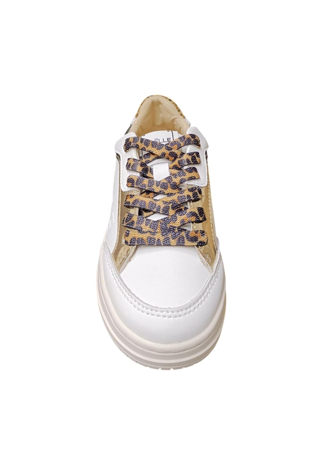 Scarpe sneakers Bambine e ragazze gaelle ZOE bianco-beige-maculato laccio in Ballerine Scarpetteria Gica - Trani, commercioVirtuoso.it