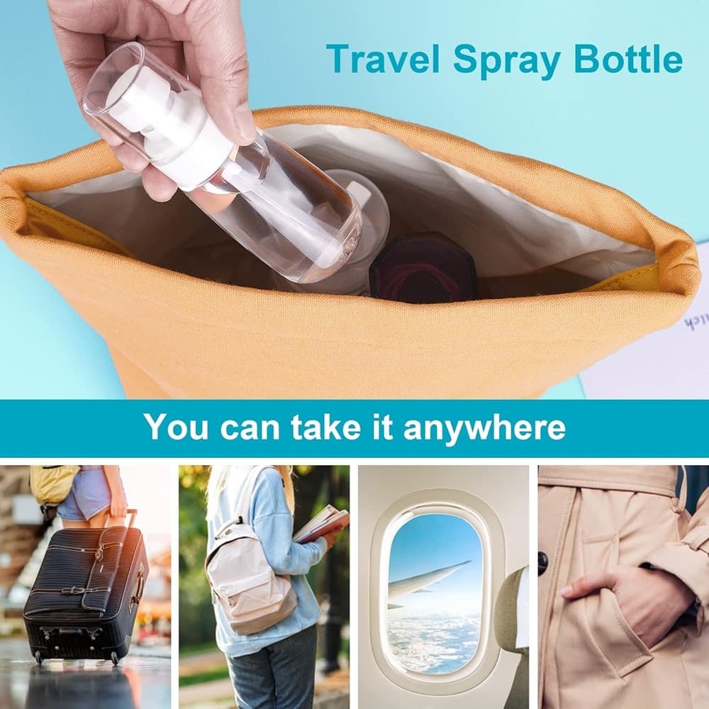 SET 2PZ BOTTIGLIA SPRAY DA VIAGGIO VUOTA BOCCETTA TRASPARENTE PROFUMO 60ML 79399 - 5