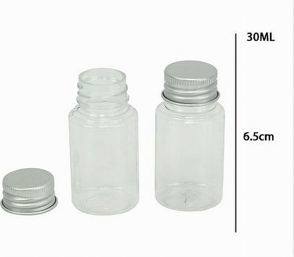 SET 4PZ BOTTIGLIA VIAGGIO CONTENITORI VUOTI RICARICABILI TAPPO A VITE 30ML 79382 - 3