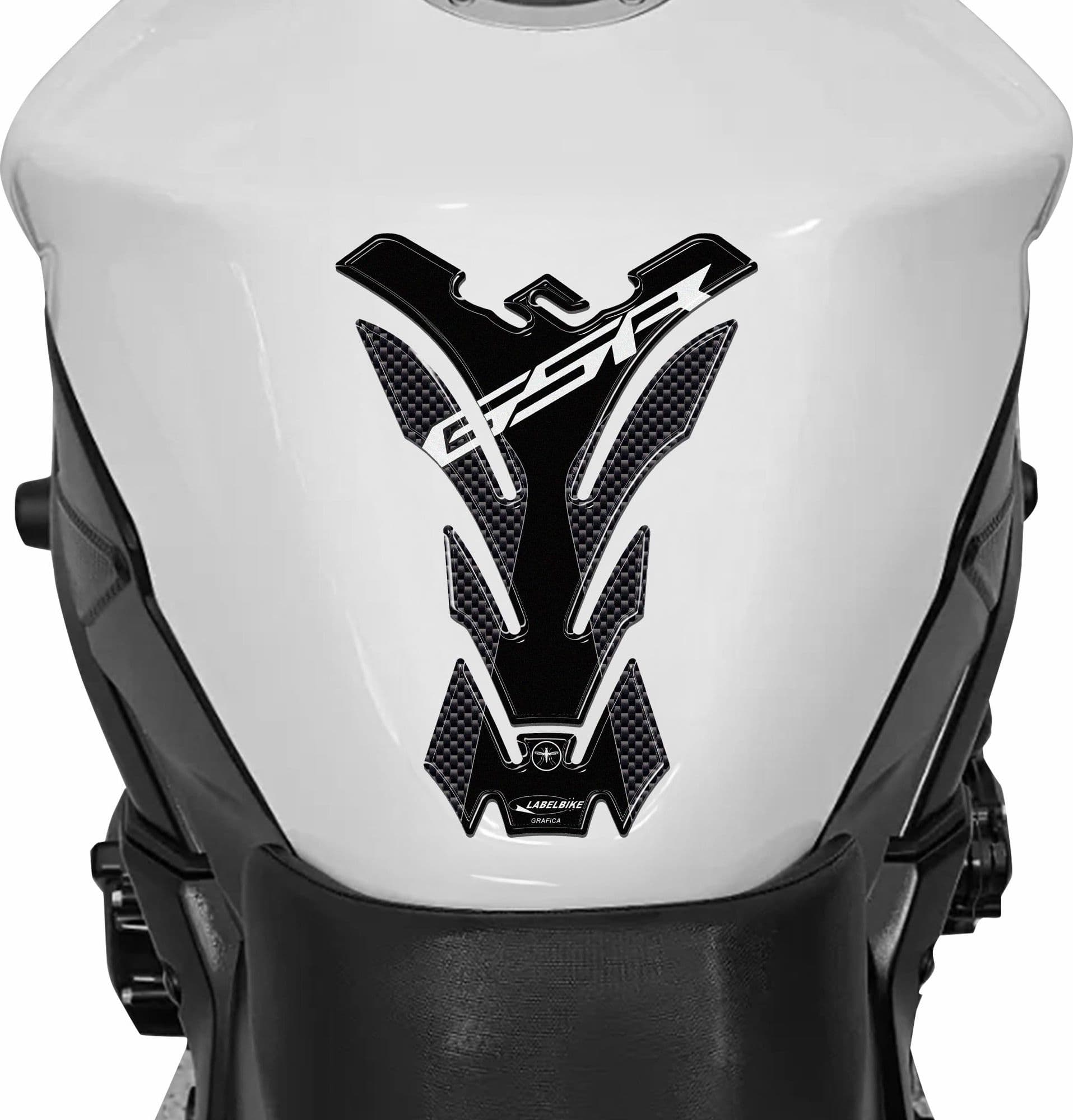 Adesivo Sticker Gel 3D Carbonio Paraserbatoio compatibile con Suzuki GSR - 2
