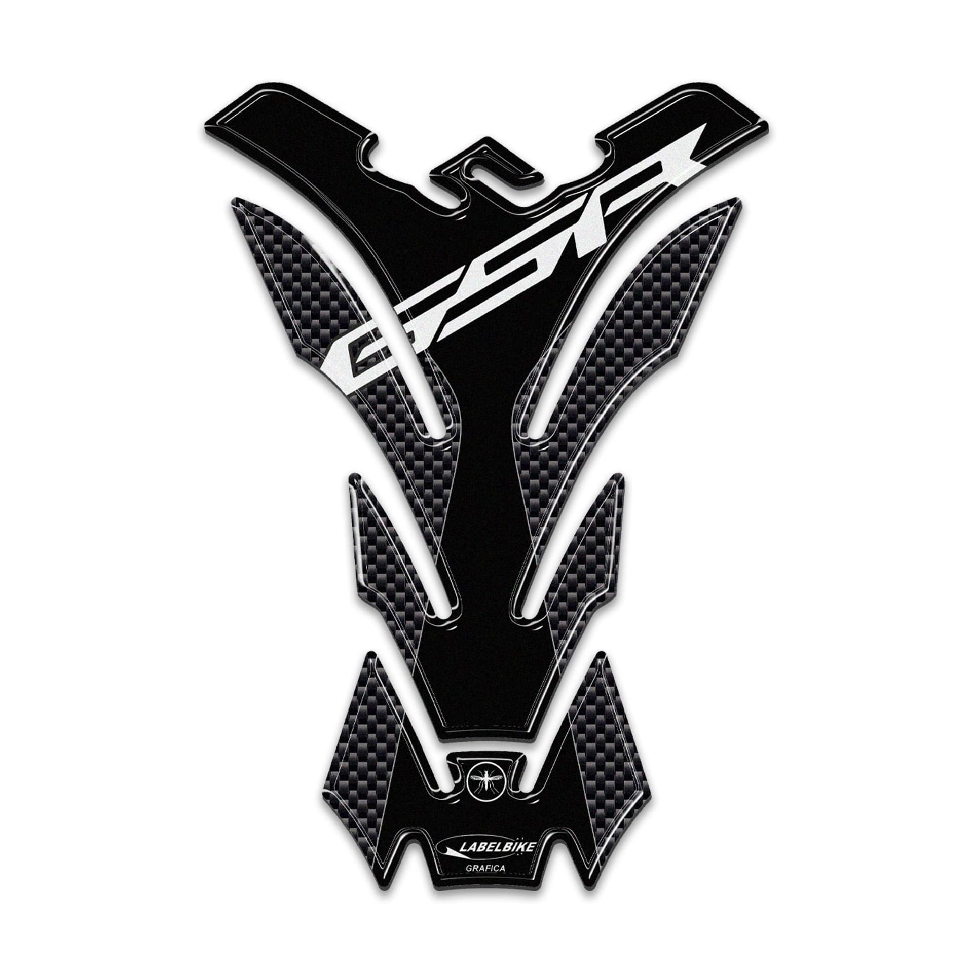 Adesivo Sticker Gel 3D Carbonio Paraserbatoio compatibile con Suzuki GSR - 3