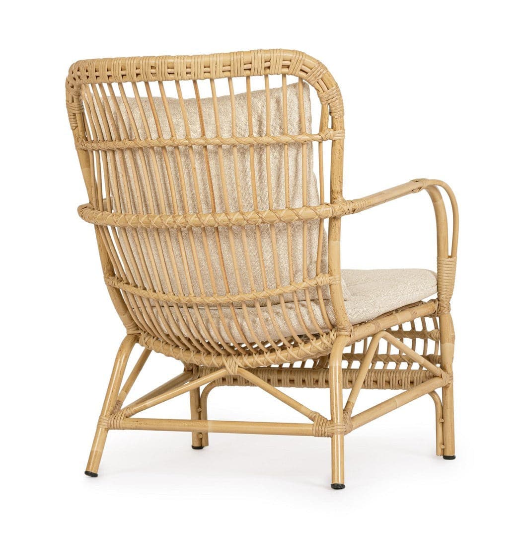 Poltrona "Florisel" con braccioli in alluminio effetto rattan da giardino in Poltrone Decor Space - Altamura, commercioVirtuoso.it
