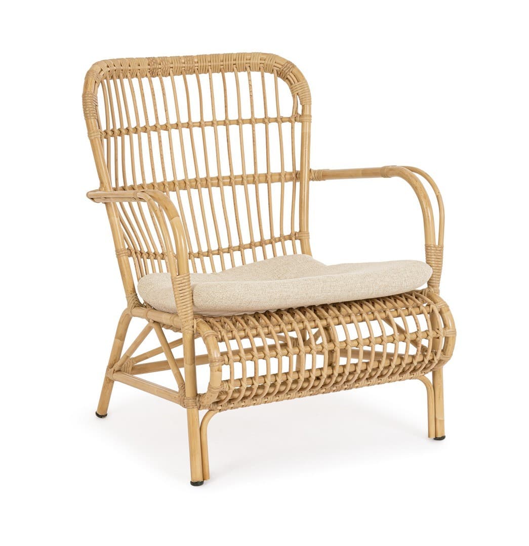 Poltrona "Florisel" con braccioli in alluminio effetto rattan da giardino in Poltrone Decor Space - Altamura, commercioVirtuoso.it