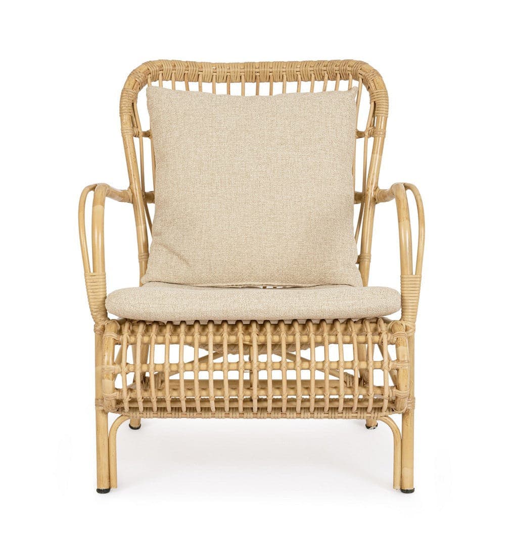 Poltrona "Florisel" con braccioli in alluminio effetto rattan da giardino in Poltrone Decor Space - Altamura, commercioVirtuoso.it
