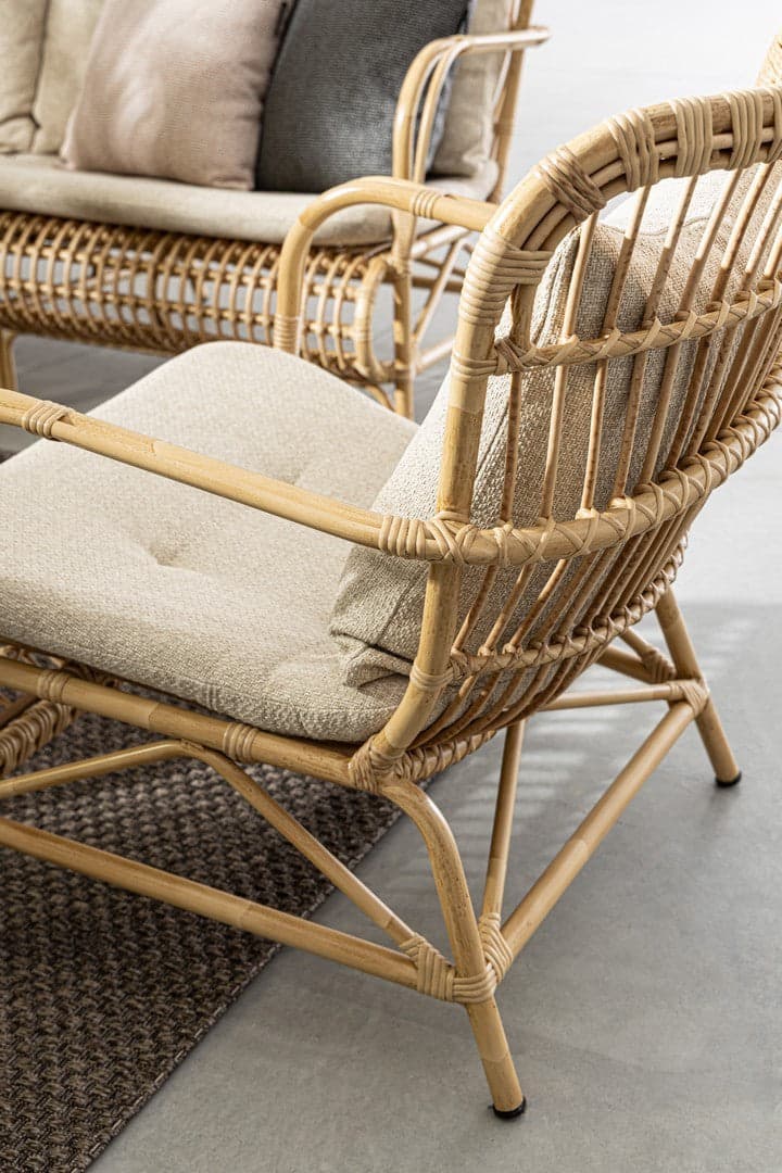 Poltrona "Florisel" con braccioli in alluminio effetto rattan da giardino in Poltrone Decor Space - Altamura, commercioVirtuoso.it