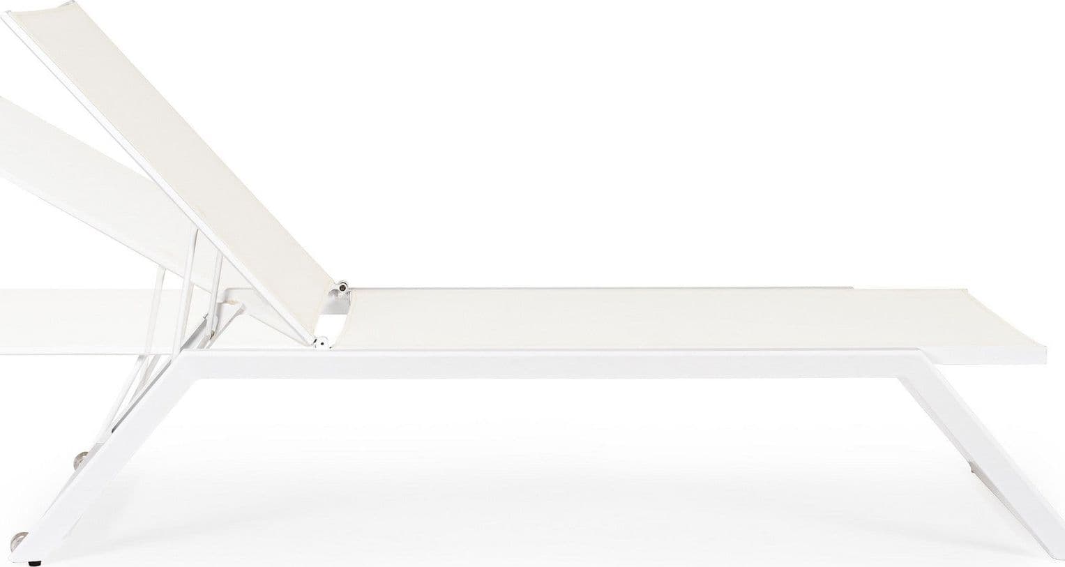Lettino "Kaylan" struttura in alluminio verniciato a polvere con ruote da esterno in Lettini Decor Space - Altamura, commercioVirtuoso.it
