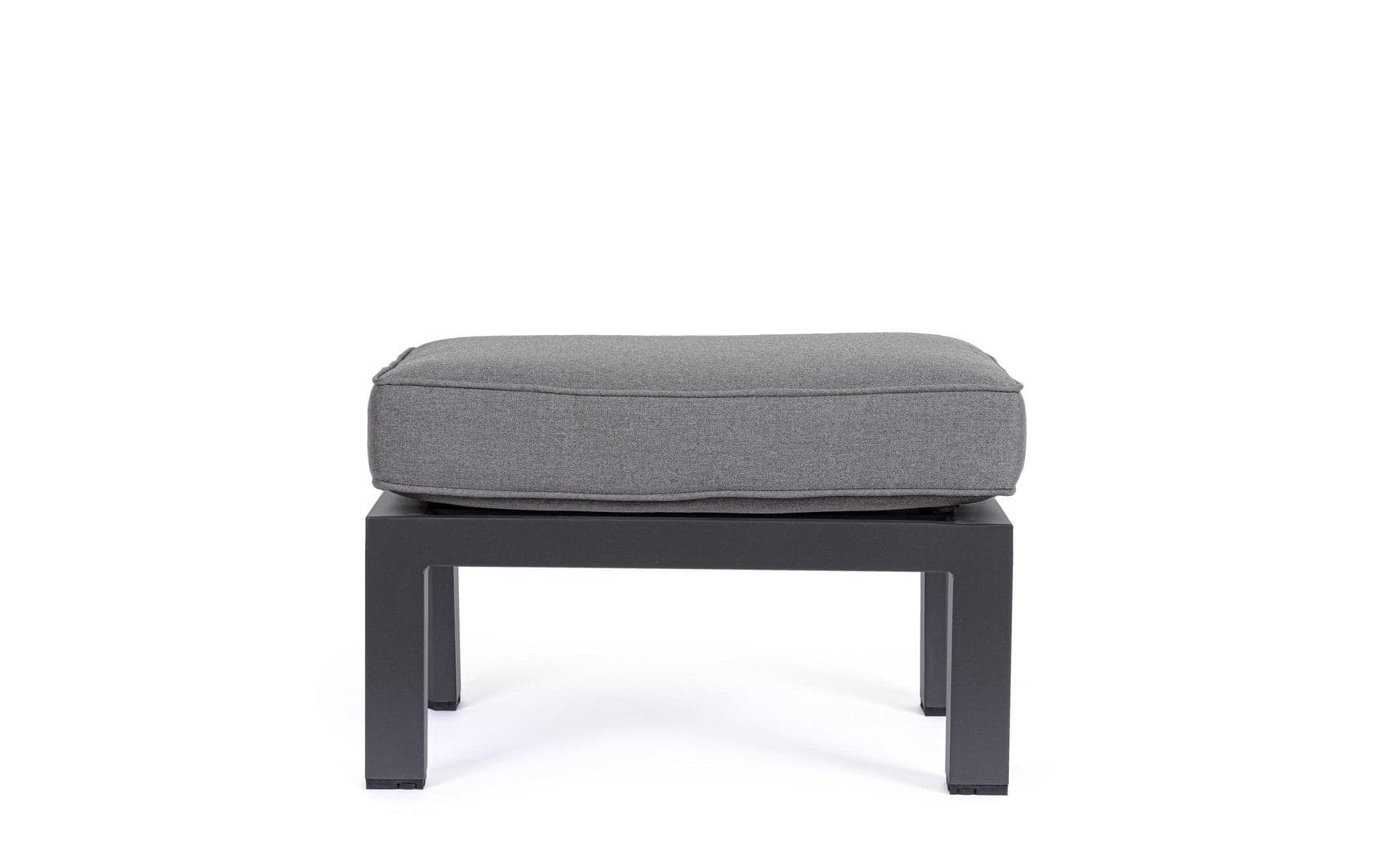 Poggia piedi con cuscino "Hendrix" Pouf in alluminio da giardino e veranda in Panche contenitore Decor Space - Altamura, commercioVirtuoso.it