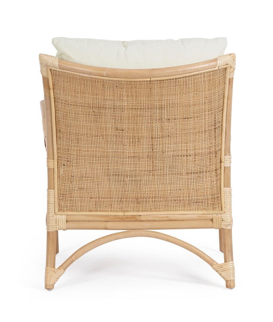 Poltrona "Alicante" con cuscini e con braccioli struttura in rattan da giardino in Poltrone Decor Space - Altamura, commercioVirtuoso.it