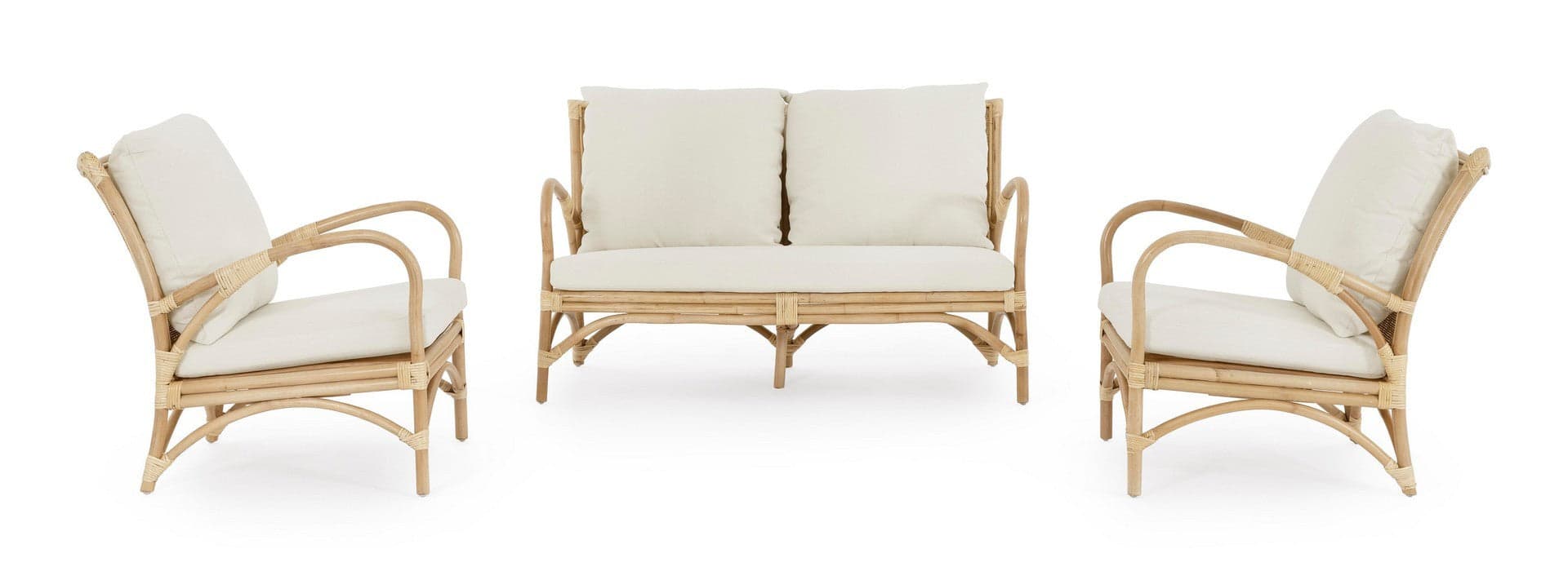 Poltrona "Alicante" con cuscini e con braccioli struttura in rattan da giardino in Poltrone Decor Space - Altamura, commercioVirtuoso.it