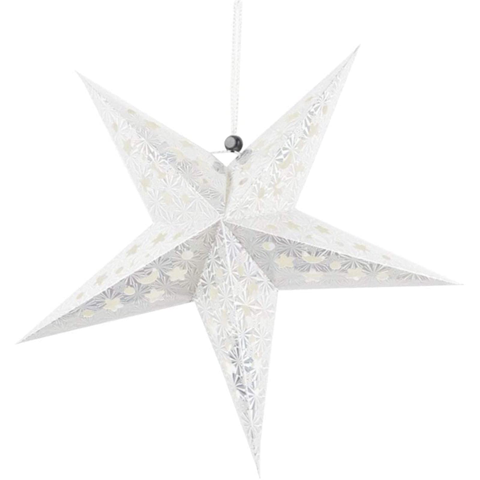 Puntale a stella tridimensionale per albero di natale in carta Bianca in Punte albero di Natale MagiediNatale.it - Altamura, commercioVirtuoso.it