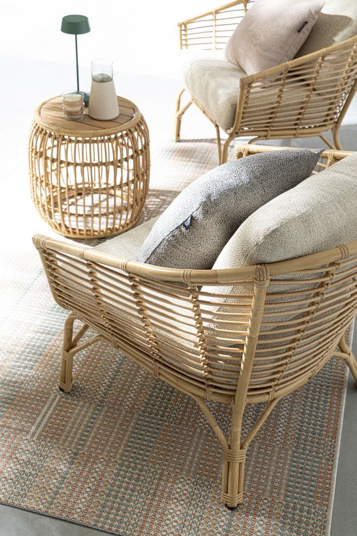 Poltrona "Mabel" con braccioli in alluminio effetto rattan da giardino in Poltrone Decor Space - Altamura, commercioVirtuoso.it