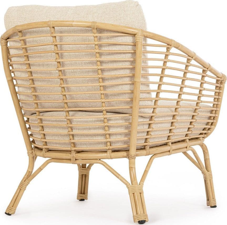Poltrona "Mabel" con braccioli in alluminio effetto rattan da giardino in Poltrone Decor Space - Altamura, commercioVirtuoso.it