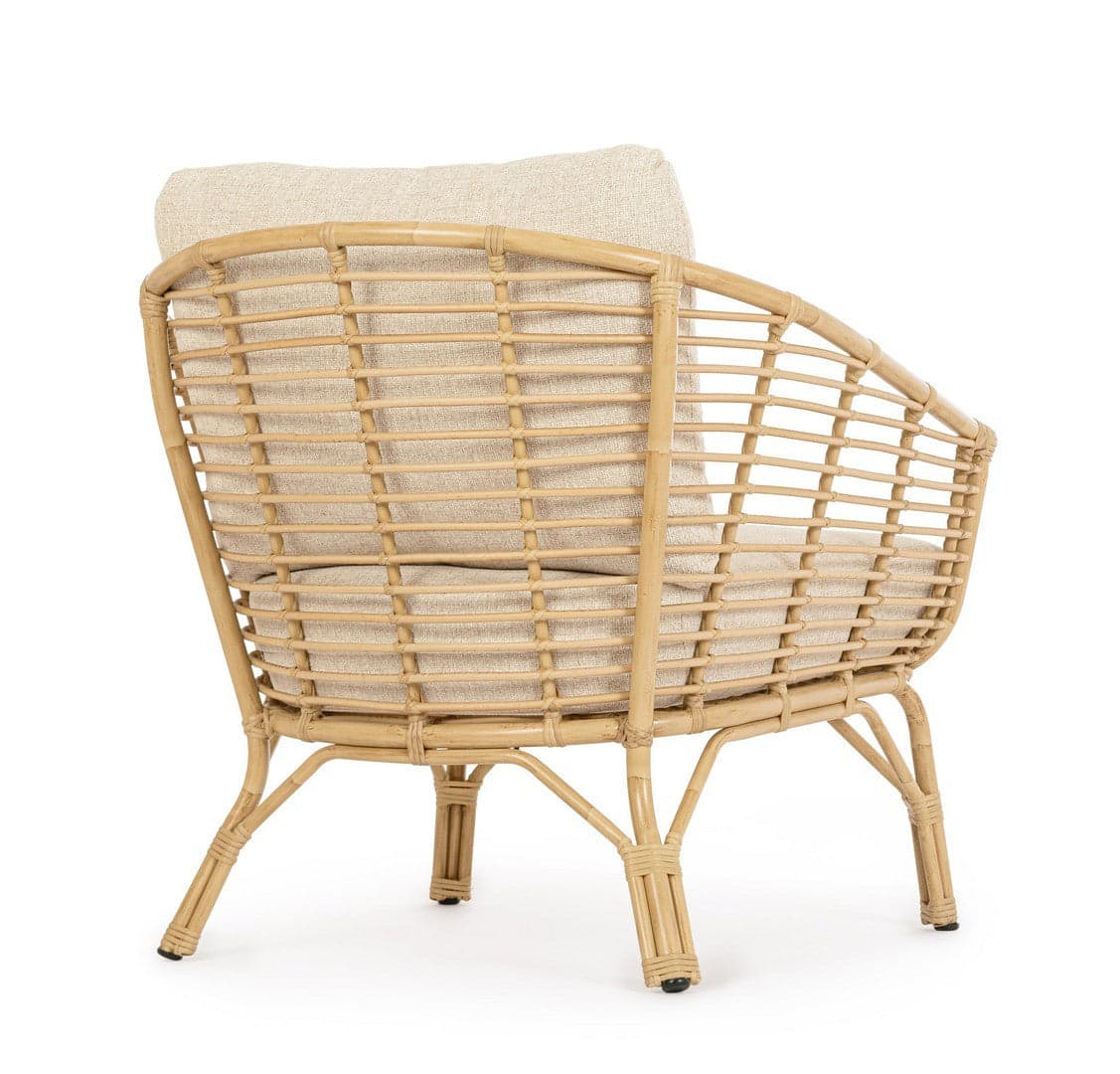 Poltrona "Mabel" con braccioli in alluminio effetto rattan da giardino in Poltrone Decor Space - Altamura, commercioVirtuoso.it