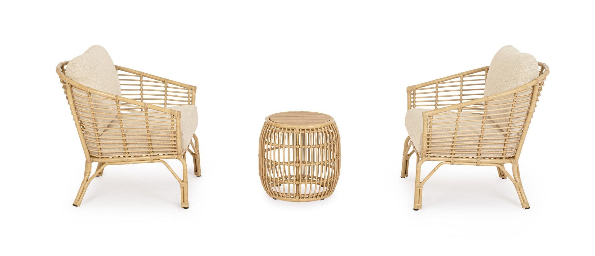 Poltrona "Mabel" con braccioli in alluminio effetto rattan da giardino in Poltrone Decor Space - Altamura, commercioVirtuoso.it