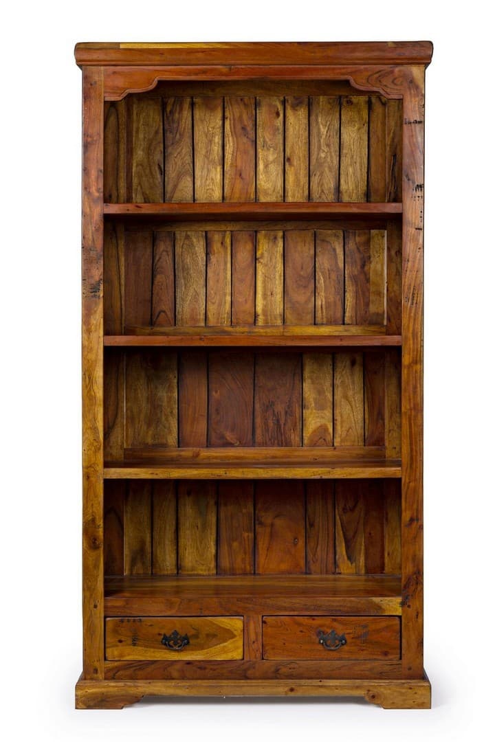 Libreria "Chateaux" struttura in legno d'acacia indiano massiccio per interno in Librerie Decor Space - Altamura, commercioVirtuoso.it
