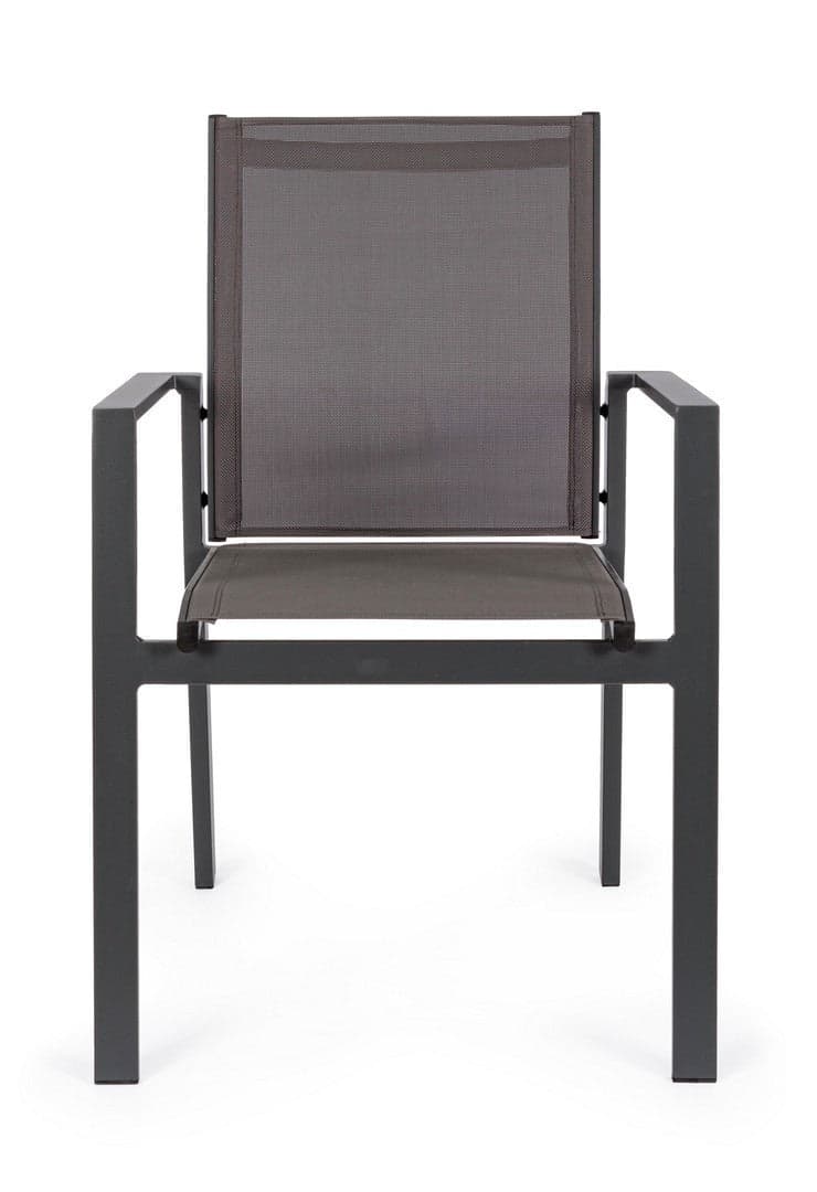 Sedia "Crozet" in alluminio verniciato a polvere con braccioli da esterno in Sedie per tavolo da giardino Decor Space - Altamura, commercioVirtuoso.it