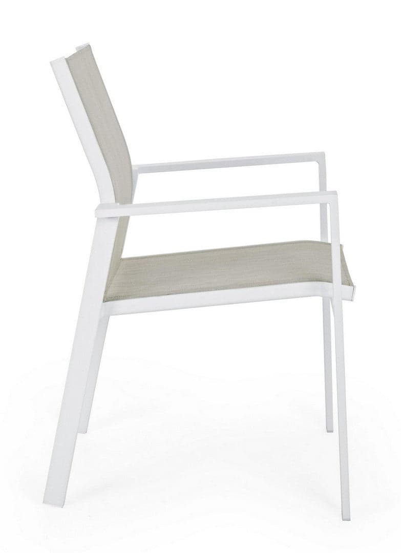 Sedia "Crozet" in alluminio verniciato a polvere con braccioli da esterno in Sedie per tavolo da giardino Decor Space - Altamura, commercioVirtuoso.it