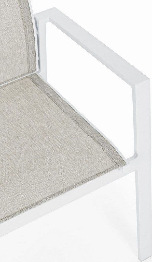 Sedia "Crozet" in alluminio verniciato a polvere con braccioli da esterno in Sedie per tavolo da giardino Decor Space - Altamura, commercioVirtuoso.it