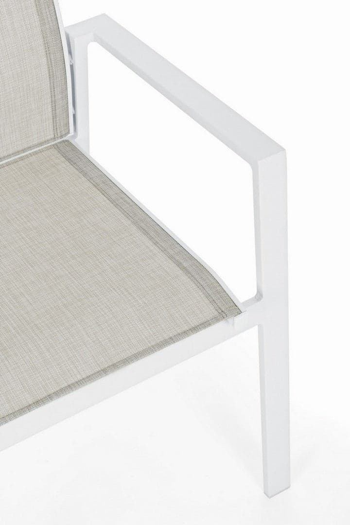 Sedia "Crozet" in alluminio verniciato a polvere con braccioli da esterno in Sedie per tavolo da giardino Decor Space - Altamura, commercioVirtuoso.it