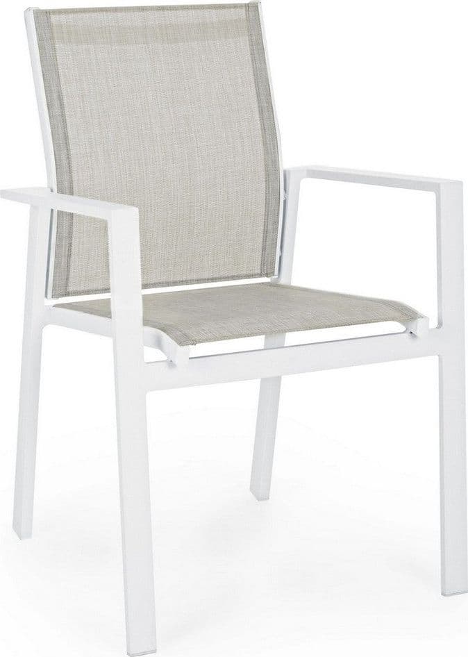 Sedia "Crozet" in alluminio verniciato a polvere con braccioli da esterno in Sedie per tavolo da giardino Decor Space - Altamura, commercioVirtuoso.it