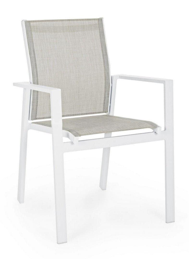 Sedia "Crozet" in alluminio verniciato a polvere con braccioli da esterno in Sedie per tavolo da giardino Decor Space - Altamura, commercioVirtuoso.it