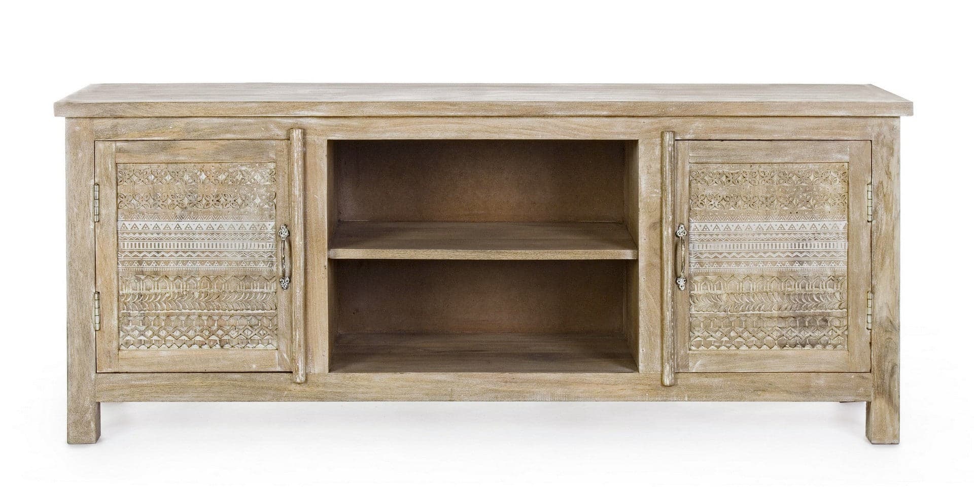 Mobile porta TV "Mayra" in legno di mango per interno 150 x 40 x h 60 cm in Pareti attrezzate Decor Space - Altamura, commercioVirtuoso.it