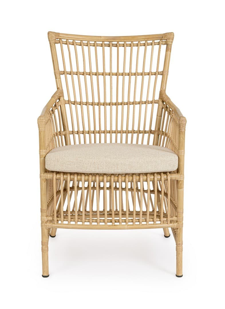 Sedia "Adelma" con braccioli in alluminio effetto rattan da giardino in Sedie per tavolo da giardino Decor Space - Altamura, commercioVirtuoso.it
