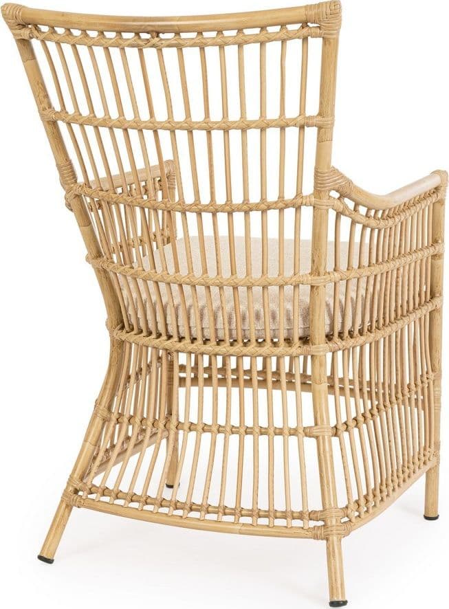 Sedia "Adelma" con braccioli in alluminio effetto rattan da giardino in Sedie per tavolo da giardino Decor Space - Altamura, commercioVirtuoso.it
