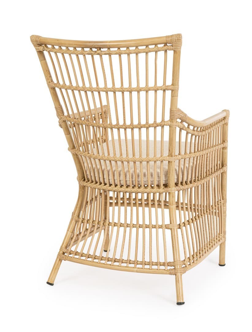 Sedia "Adelma" con braccioli in alluminio effetto rattan da giardino in Sedie per tavolo da giardino Decor Space - Altamura, commercioVirtuoso.it