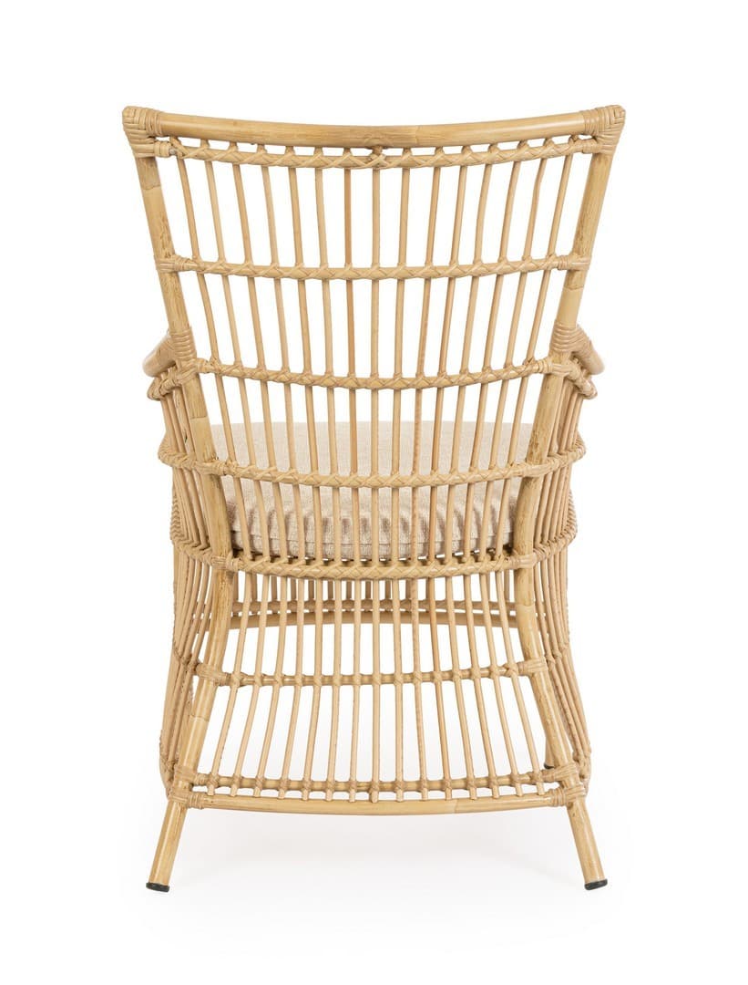 Sedia "Adelma" con braccioli in alluminio effetto rattan da giardino in Sedie per tavolo da giardino Decor Space - Altamura, commercioVirtuoso.it