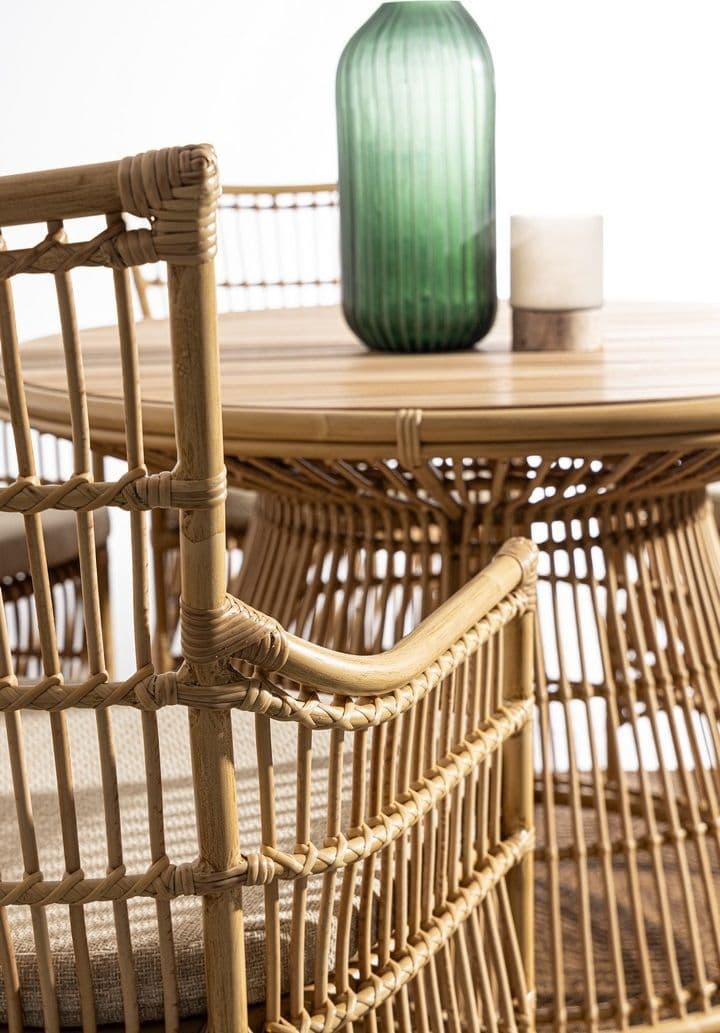 Sedia "Adelma" con braccioli in alluminio effetto rattan da giardino in Sedie per tavolo da giardino Decor Space - Altamura, commercioVirtuoso.it