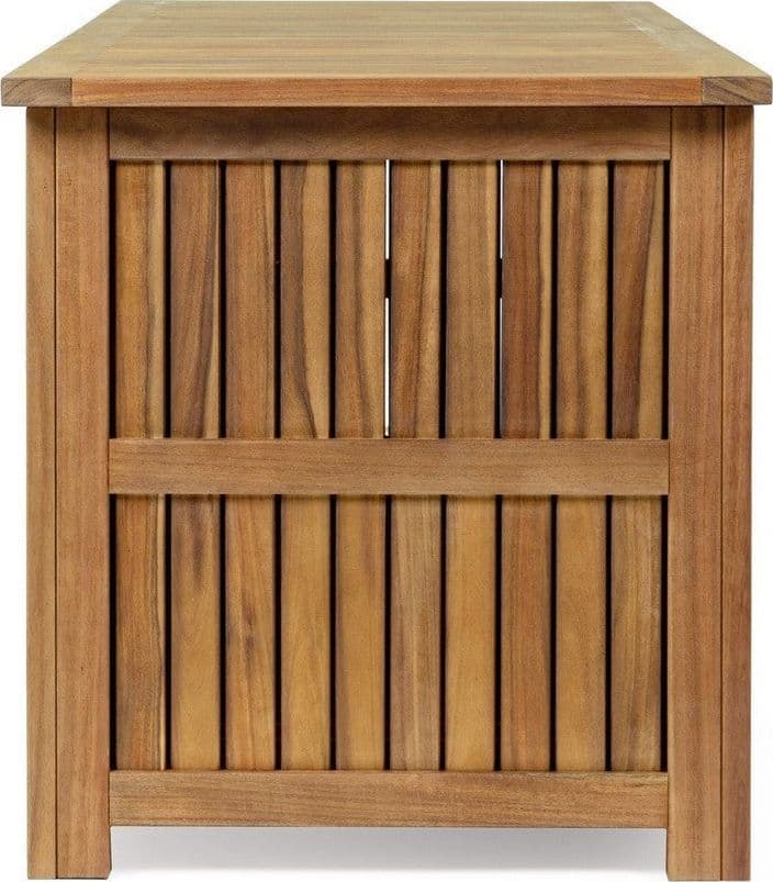 Baule contenitore "Noemi" porta cuscini in legno di acacia con finitura ad olio da 130 cm in Bauli e contenitori Decor Space - Altamura, commercioVirtuoso.it