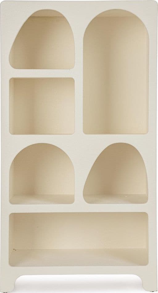 Libreria "Creamy" struttura in legno MDF effetto materico per interno in Librerie Decor Space - Altamura, commercioVirtuoso.it