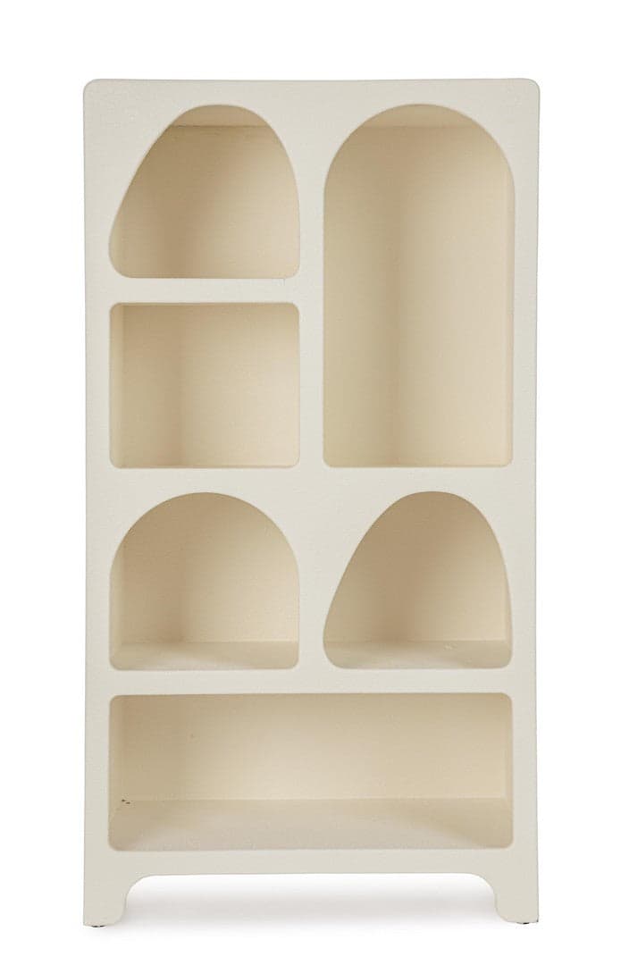 Libreria "Creamy" struttura in legno MDF effetto materico per interno in Librerie Decor Space - Altamura, commercioVirtuoso.it