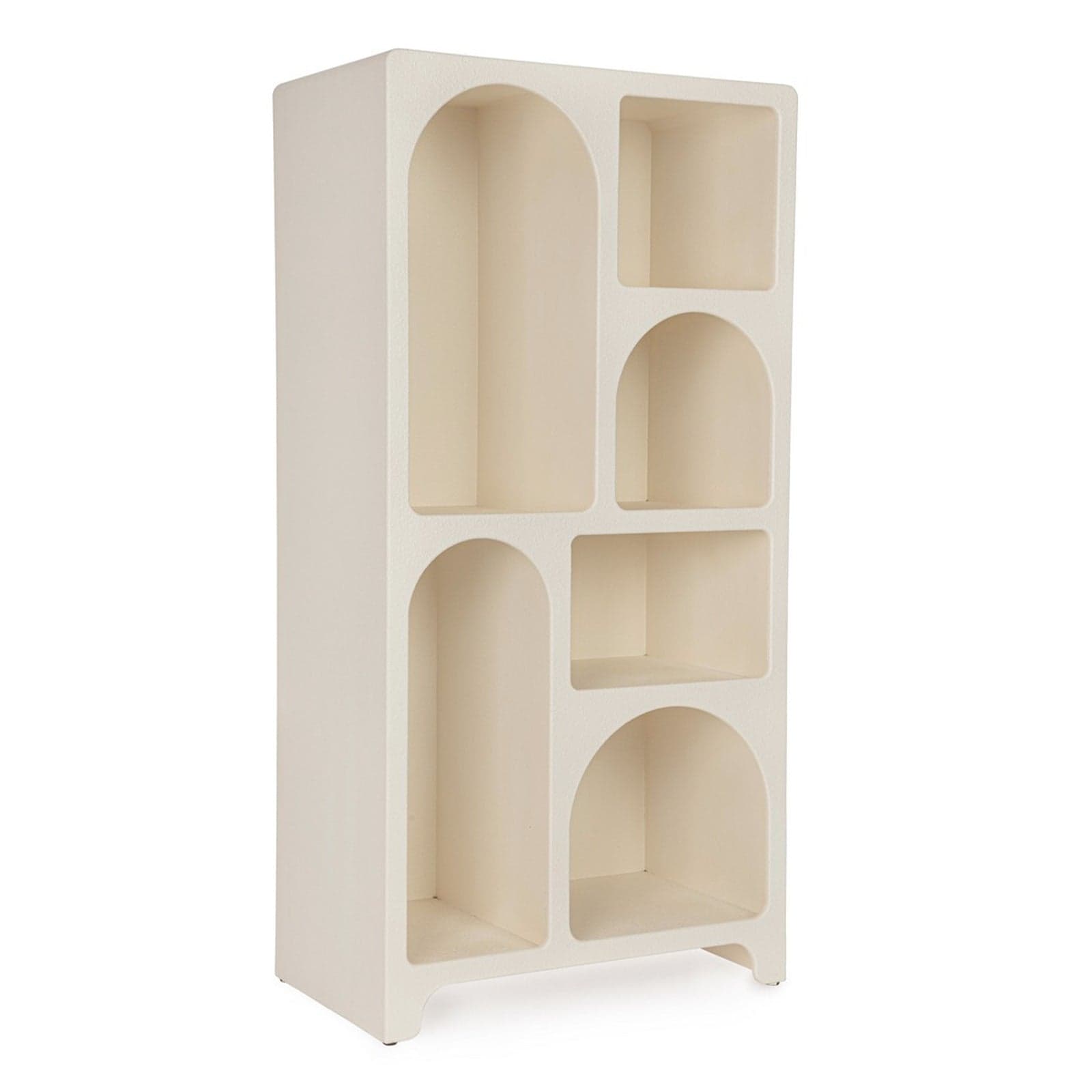 Libreria "Creamy" struttura in legno MDF effetto materico per interno in Librerie Decor Space - Altamura, commercioVirtuoso.it