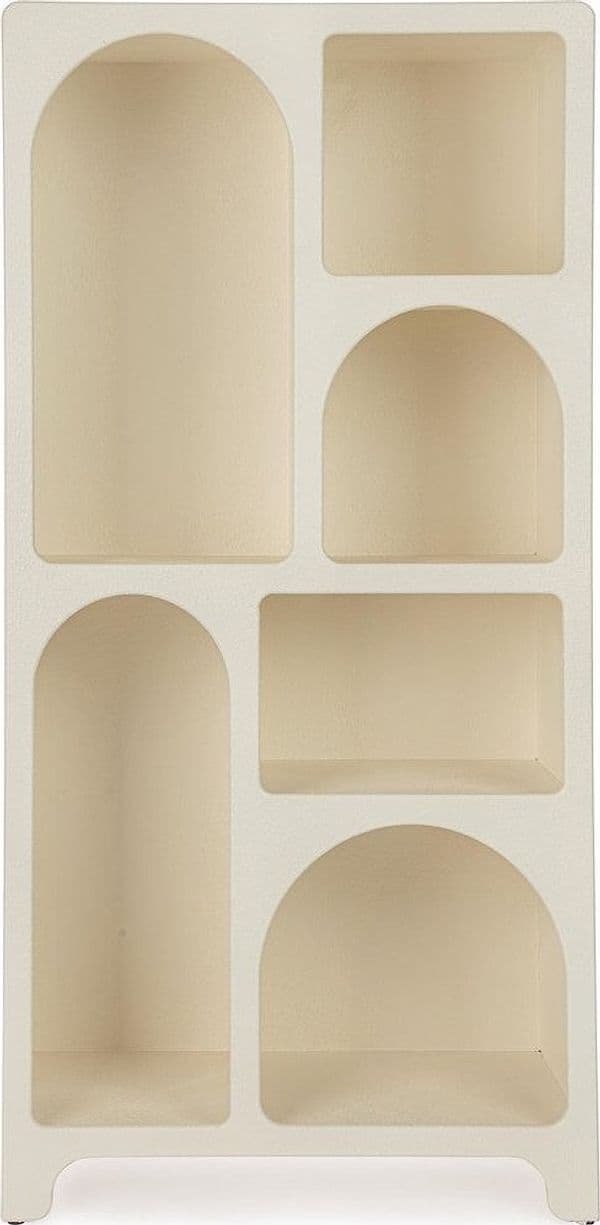 Libreria "Creamy" struttura in legno MDF effetto materico per interno in Librerie Decor Space - Altamura, commercioVirtuoso.it