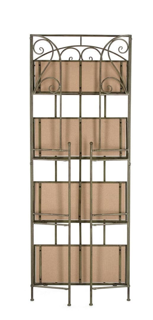 Libreria "Guenda" in acciaio verniciato a polvere epossidica e scaffali in legno MDF per interno - 45