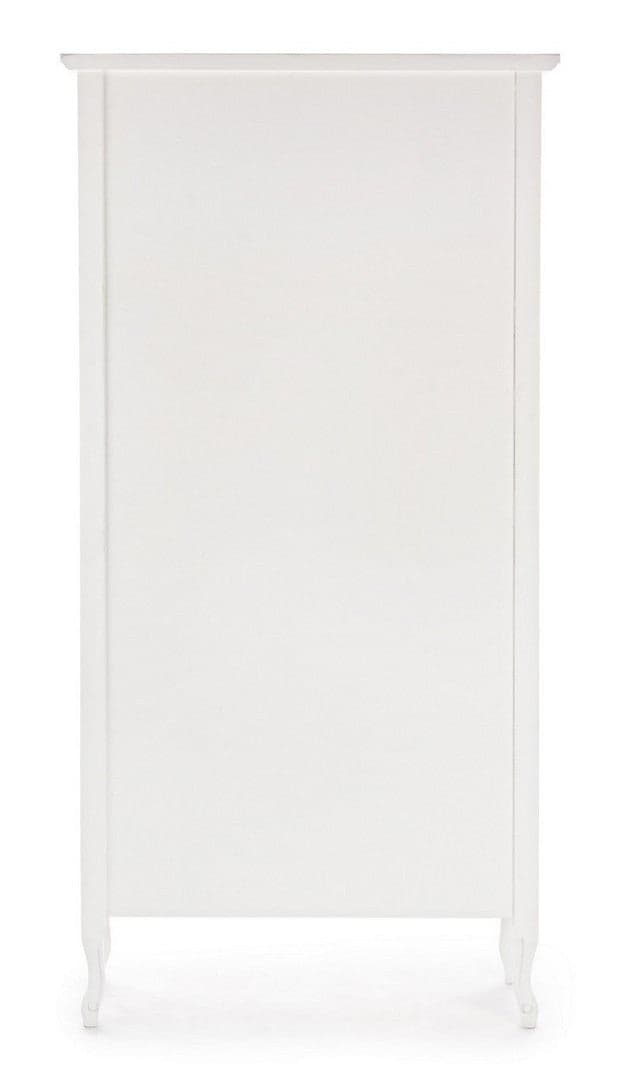 Libreria "Justine" struttura in legno paulownia colore bianco per interno in Librerie Decor Space - Altamura, commercioVirtuoso.it