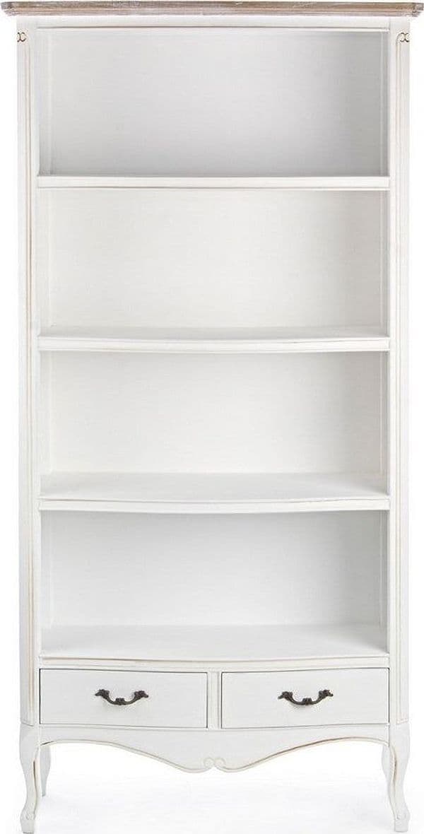 Libreria "Justine" struttura in legno paulownia colore bianco per interno in Librerie Decor Space - Altamura, commercioVirtuoso.it
