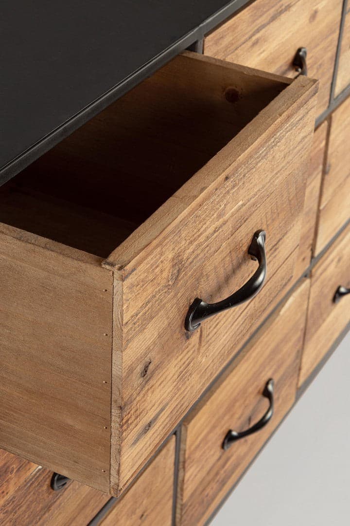 Cassettiera "Mindil" struttura in acciaio con cassetti in legno di abete e MDF per interni in Cassettiere Decor Space - Altamura, commercioVirtuoso.it