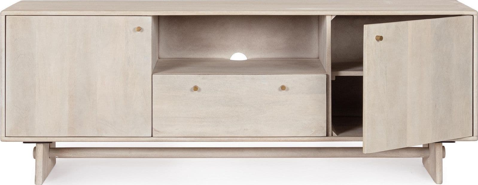 Mobile porta TV "Elisheva" in legno di magno massiccio per interno 160 x 45 x 60 h cm in Pareti attrezzate Decor Space - Altamura, commercioVirtuoso.it