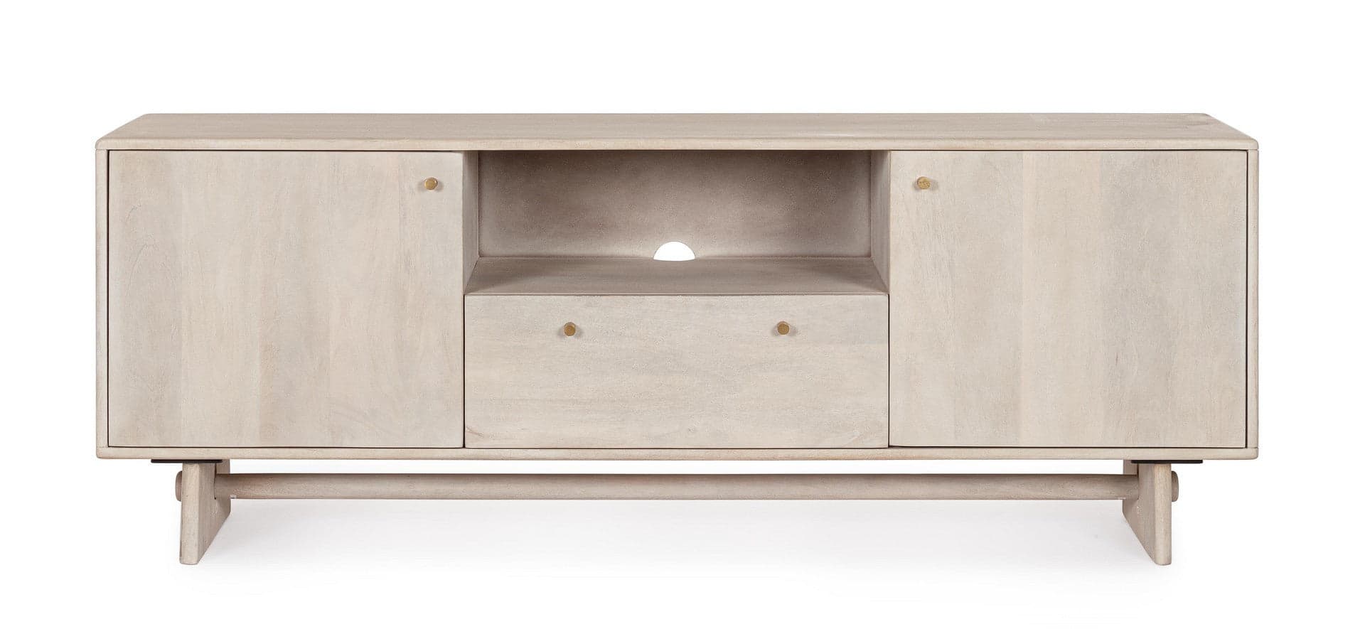 Mobile porta TV "Elisheva" in legno di magno massiccio per interno 160 x 45 x 60 h cm in Pareti attrezzate Decor Space - Altamura, commercioVirtuoso.it