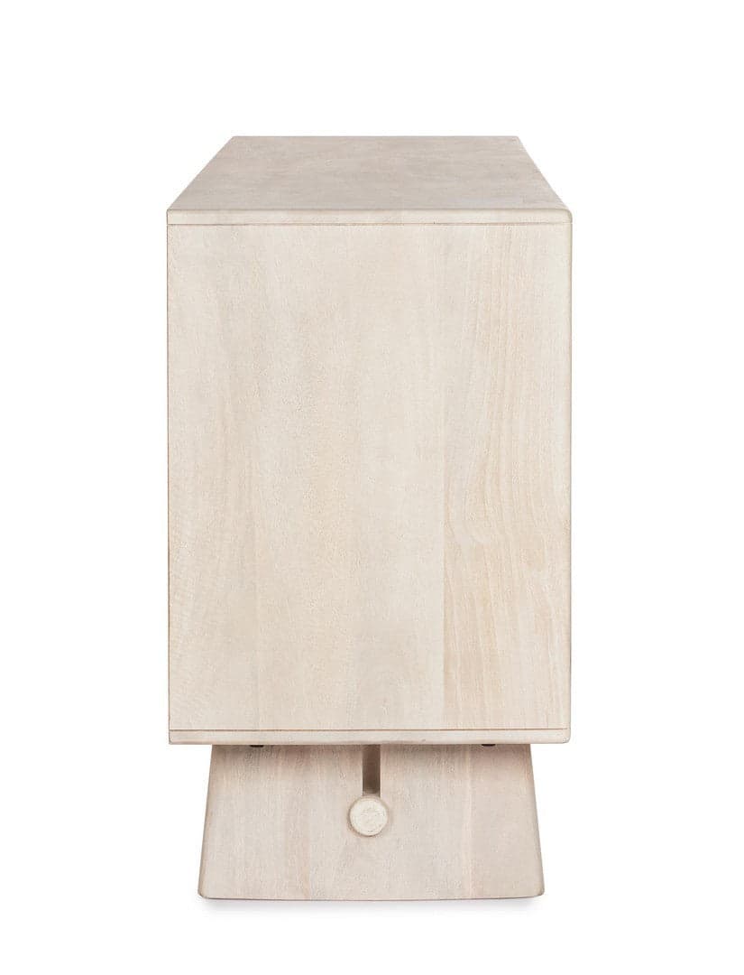 Cassettiera "Elisheva" struttura in legno di mango massiccio con vani e mensole in Credenze Decor Space - Altamura, commercioVirtuoso.it