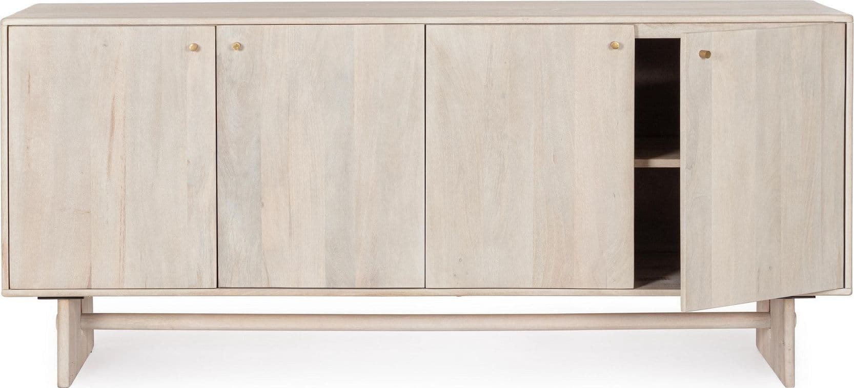Cassettiera "Elisheva" struttura in legno di mango massiccio con vani e mensole in Credenze Decor Space - Altamura, commercioVirtuoso.it