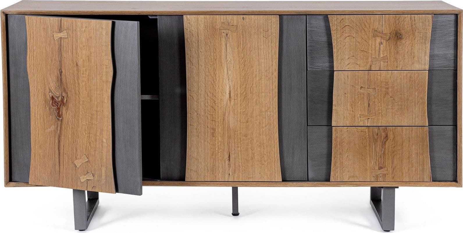 Cassettiera "Garwood" struttura in legno MDF con ante e cassetti in Credenze Decor Space - Altamura, commercioVirtuoso.it