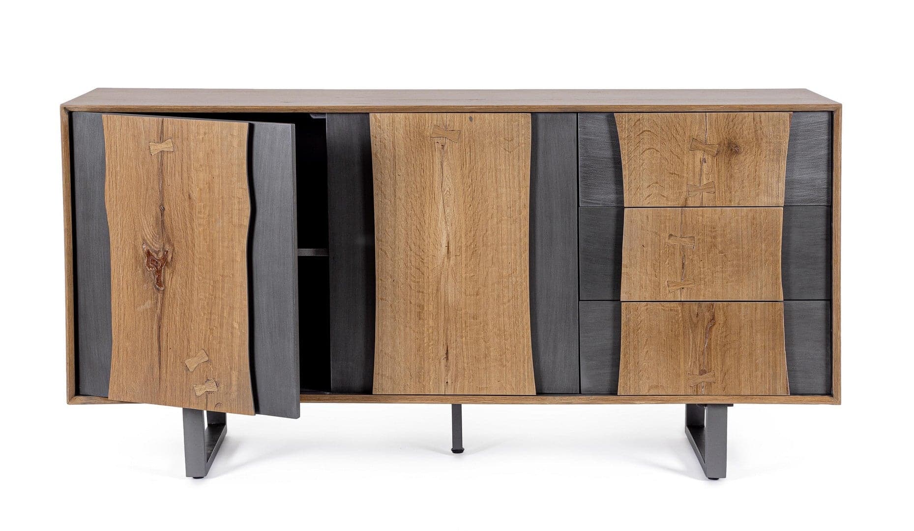 Cassettiera "Garwood" struttura in legno MDF con ante e cassetti in Credenze Decor Space - Altamura, commercioVirtuoso.it